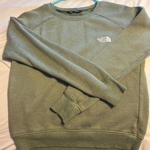 Green North Face crew neck